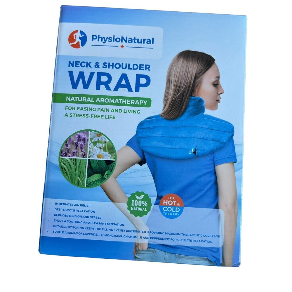 PhysioNatural Neck and Shoulder‎ Wrap Blue New In Box